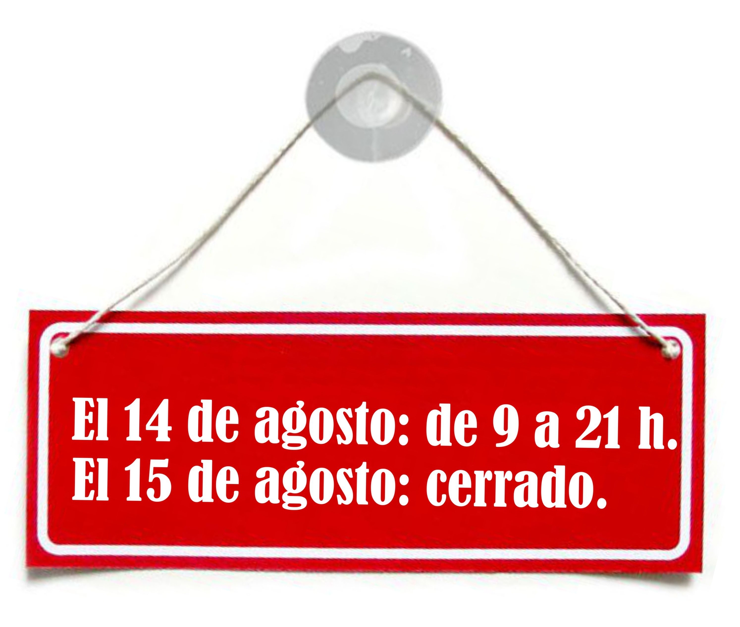 Horario 15 de agosto